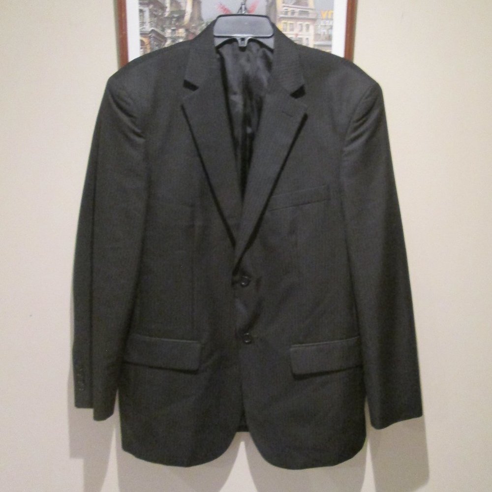 BLAIR UNDERWOOD mens 42R Black Pinstripe 2-button SPORT COAT Jacket Blazer